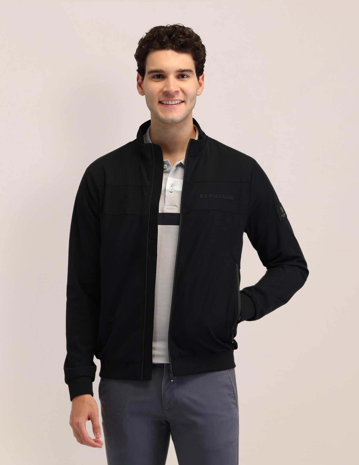 U.S. Polo Assn. Men's A-Line Coat (USJCK603_Black