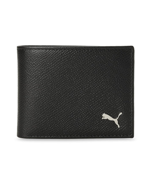 Puma Unisex-Adult Leather Plain Wallet, Black (9105801)