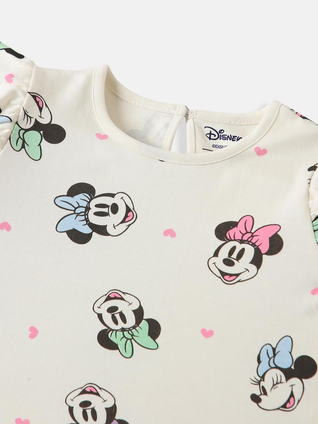 Nauti nati Girls Cotton Disney Printed T-shirt and Trackpant Co-ord Set