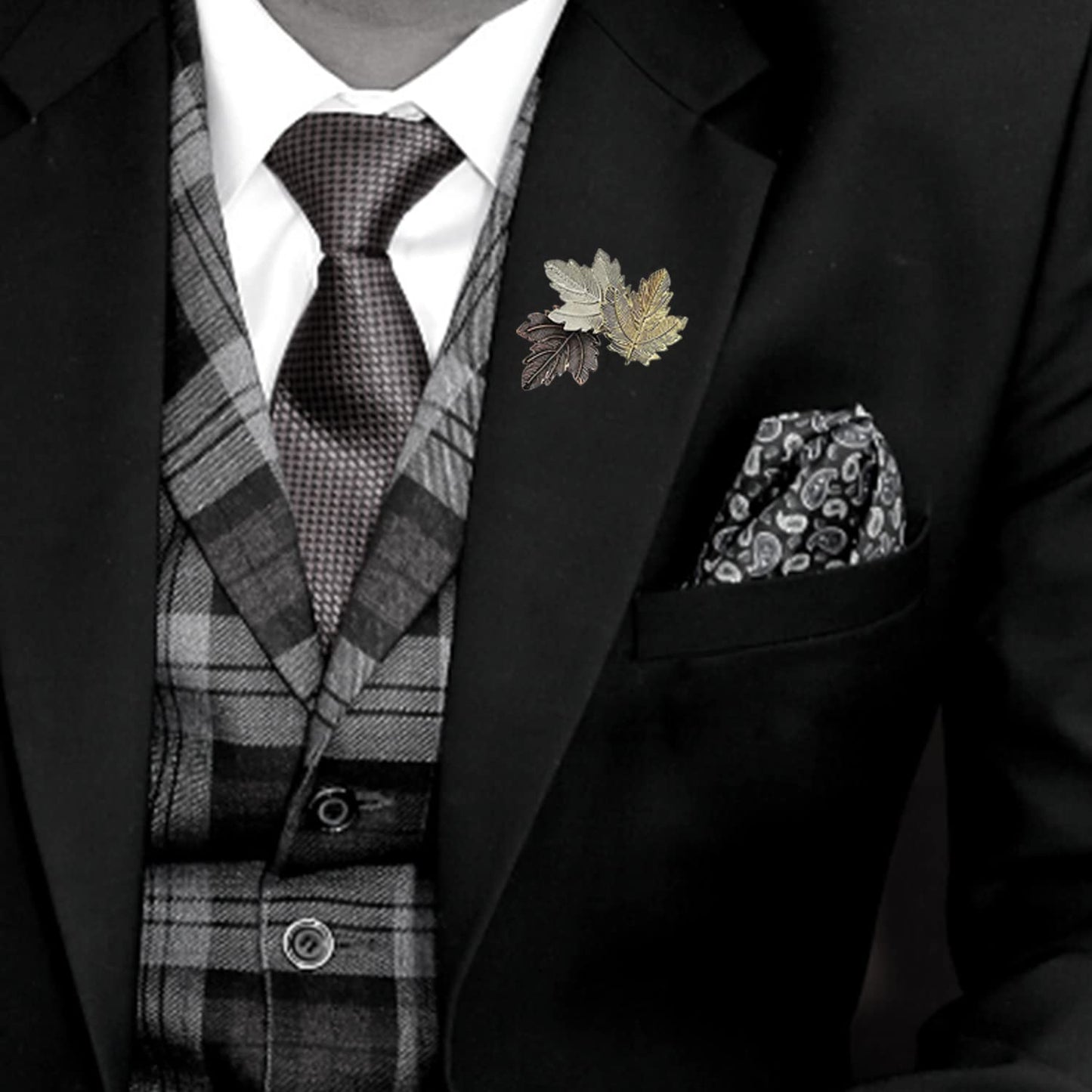 Mahi Mapel Leaf Retro Classic Tricolor Maple Leaf Unisex Brooch/Lapel Pin (BP1101089G)