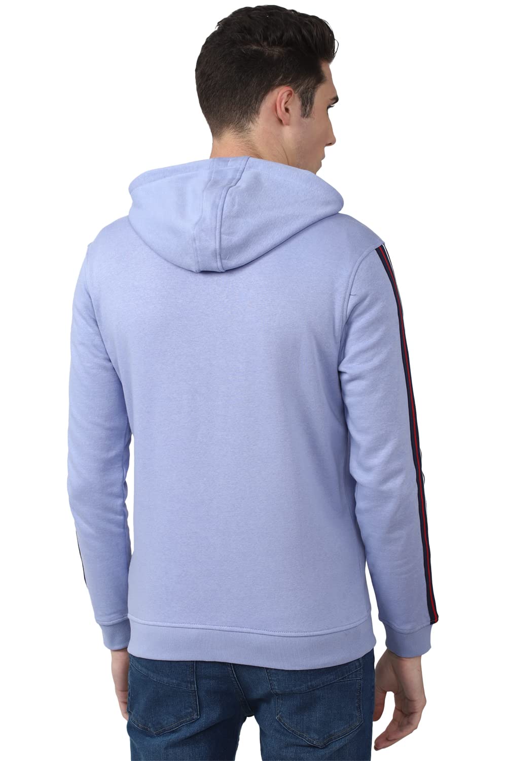 Van Heusen Cotton Blend Men's Regular Hooded Neck Sweatshirt Light Purple