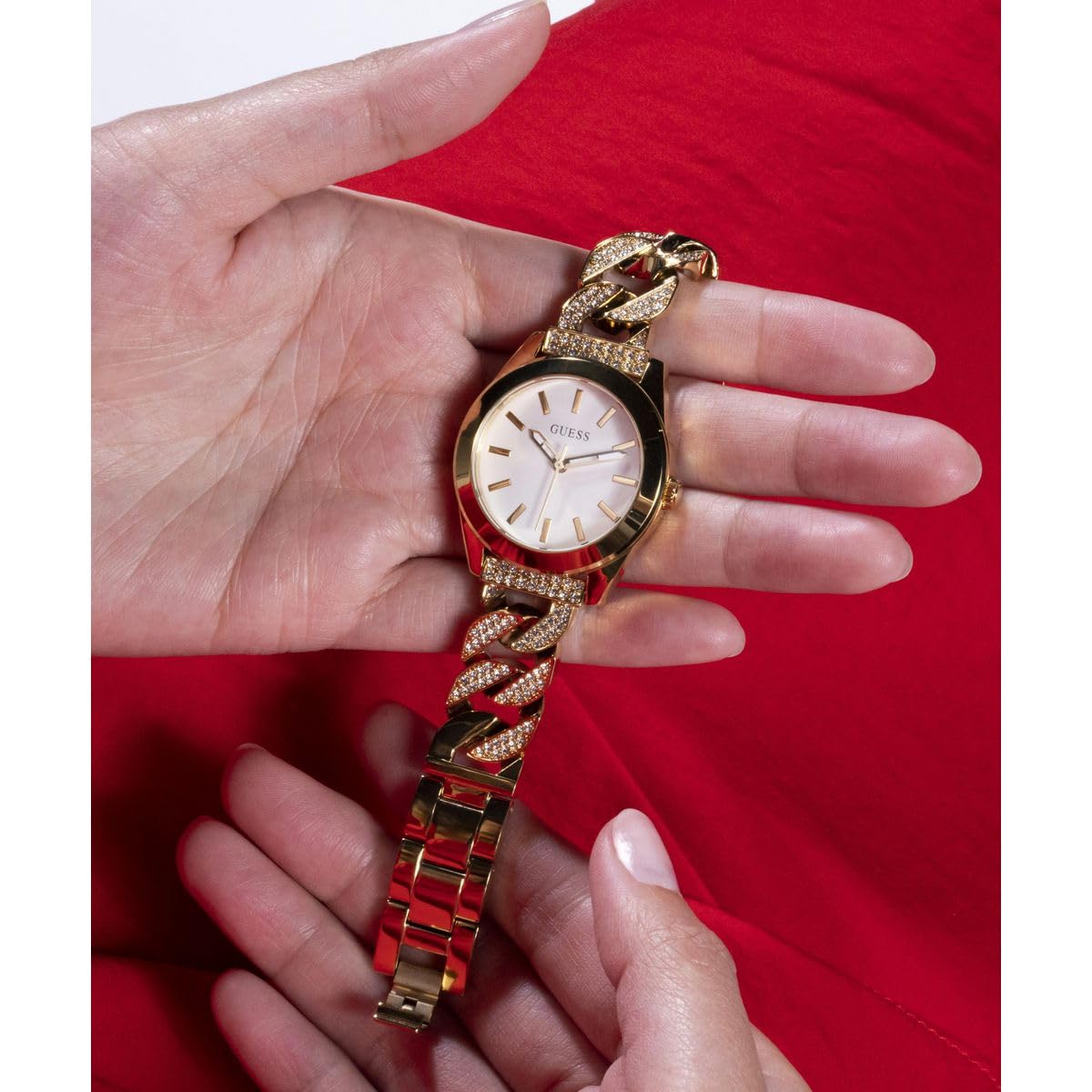 GUESS Analog White Dial Women's Watch-GW0546L2