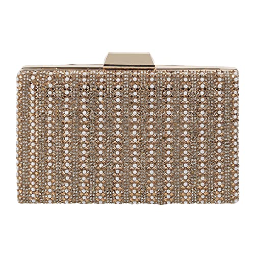 Mochi Womens Synthetic Antic Gold Clutch (One Size)