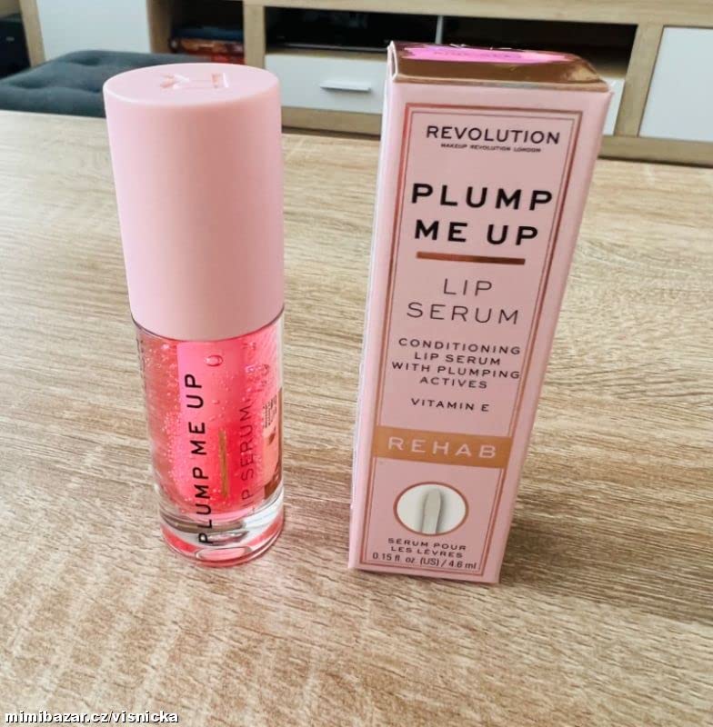 Makeup Revolution Rehab Plump Me Up Lip Serum for Dry and Chapped Lips, Nourish & Hydrate, Coconut Oil, Paraben & Cruelty-Free, Lip Oil Gloss - 4.6 Ml