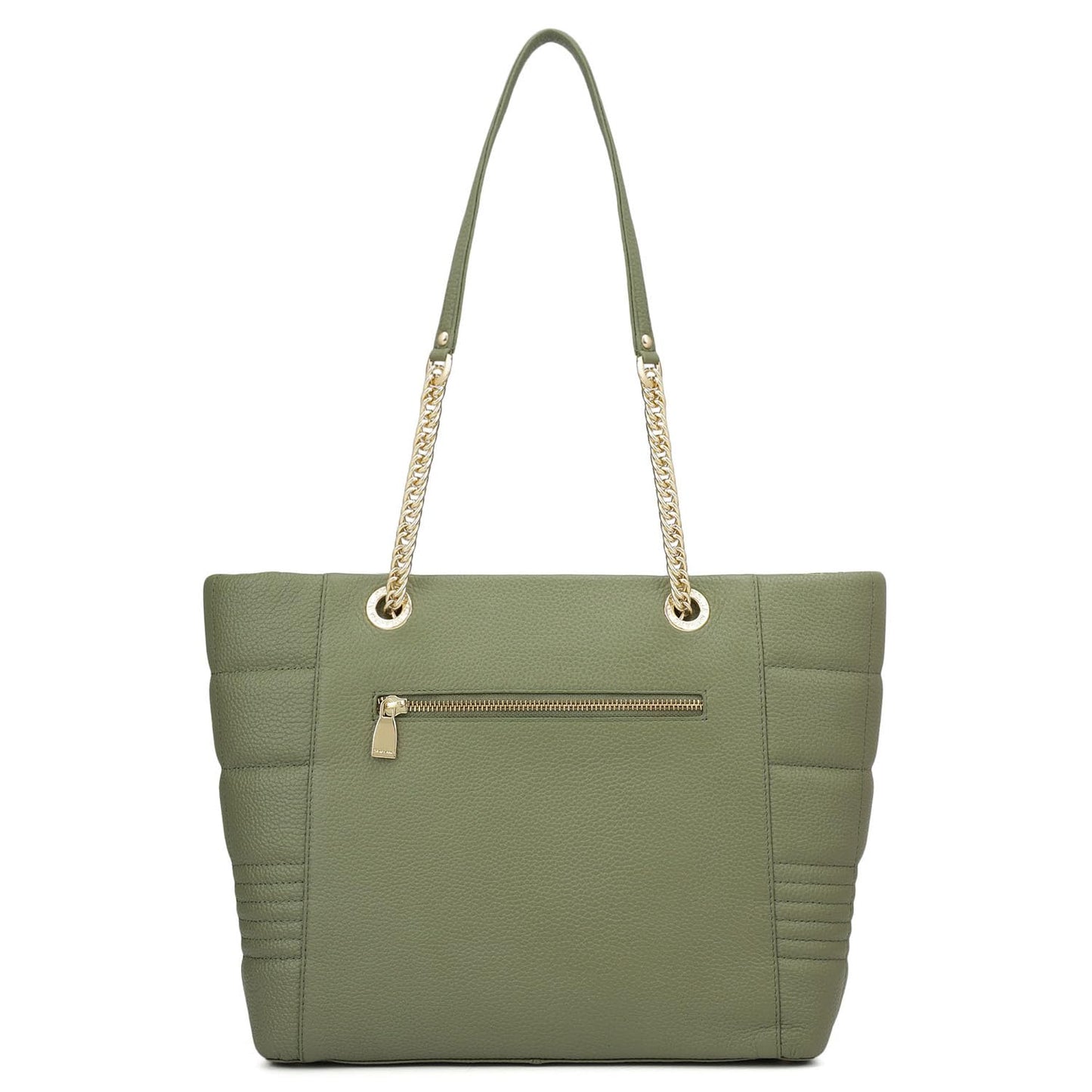 Da Milano Leather Tote Bag for Women - Green