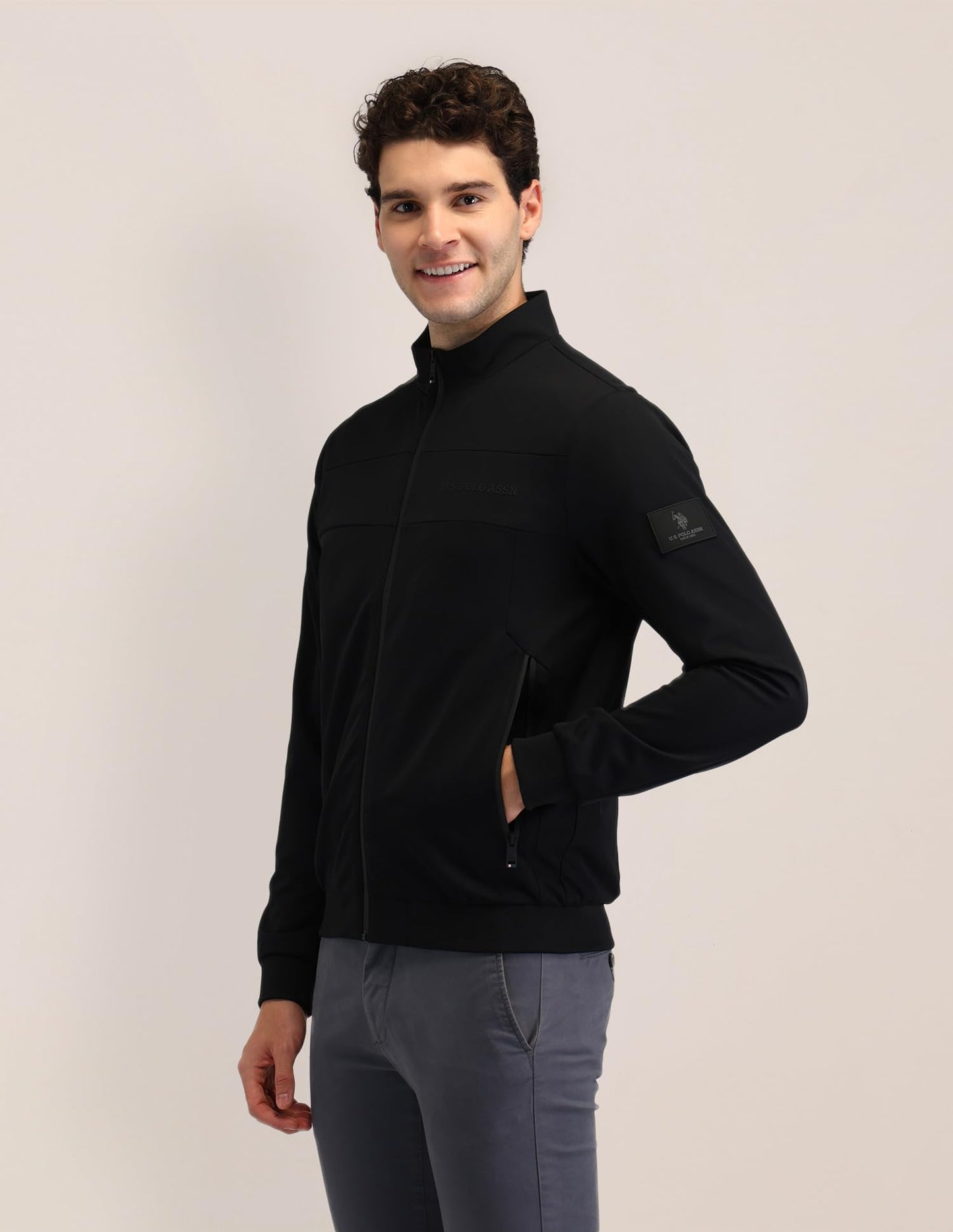 U.S. Polo Assn. Men's A-Line Coat (USJCK603_Black