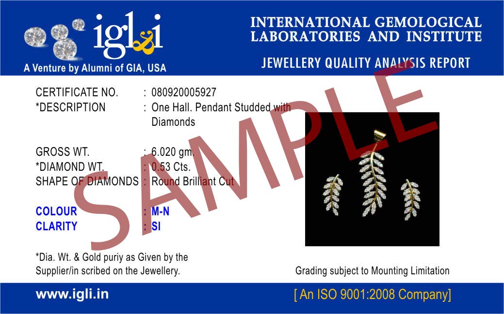 DISHIS 18KT Yellow Gold Diamond Drop Earrings for Women