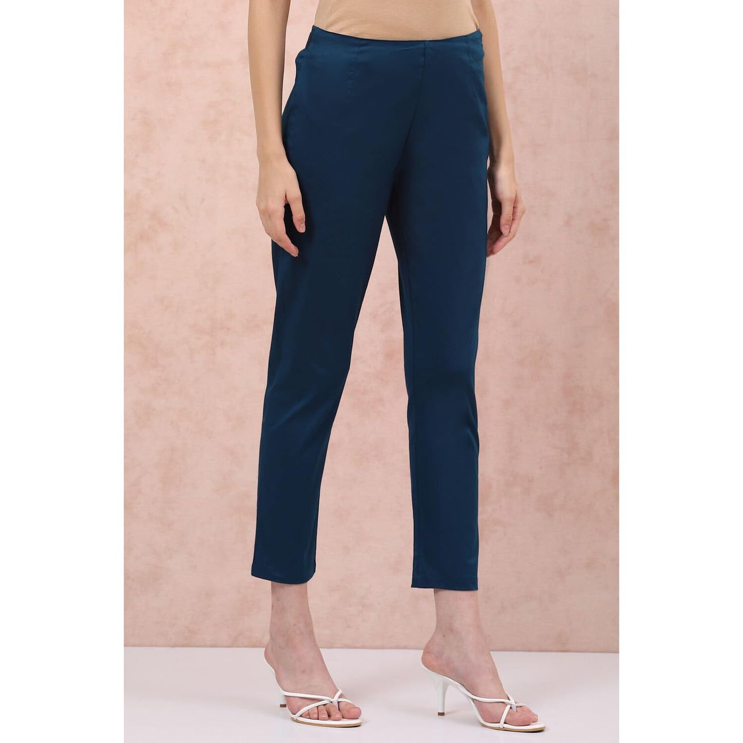 Rangriti Women Cobalt Blue Slim Pants_XL
