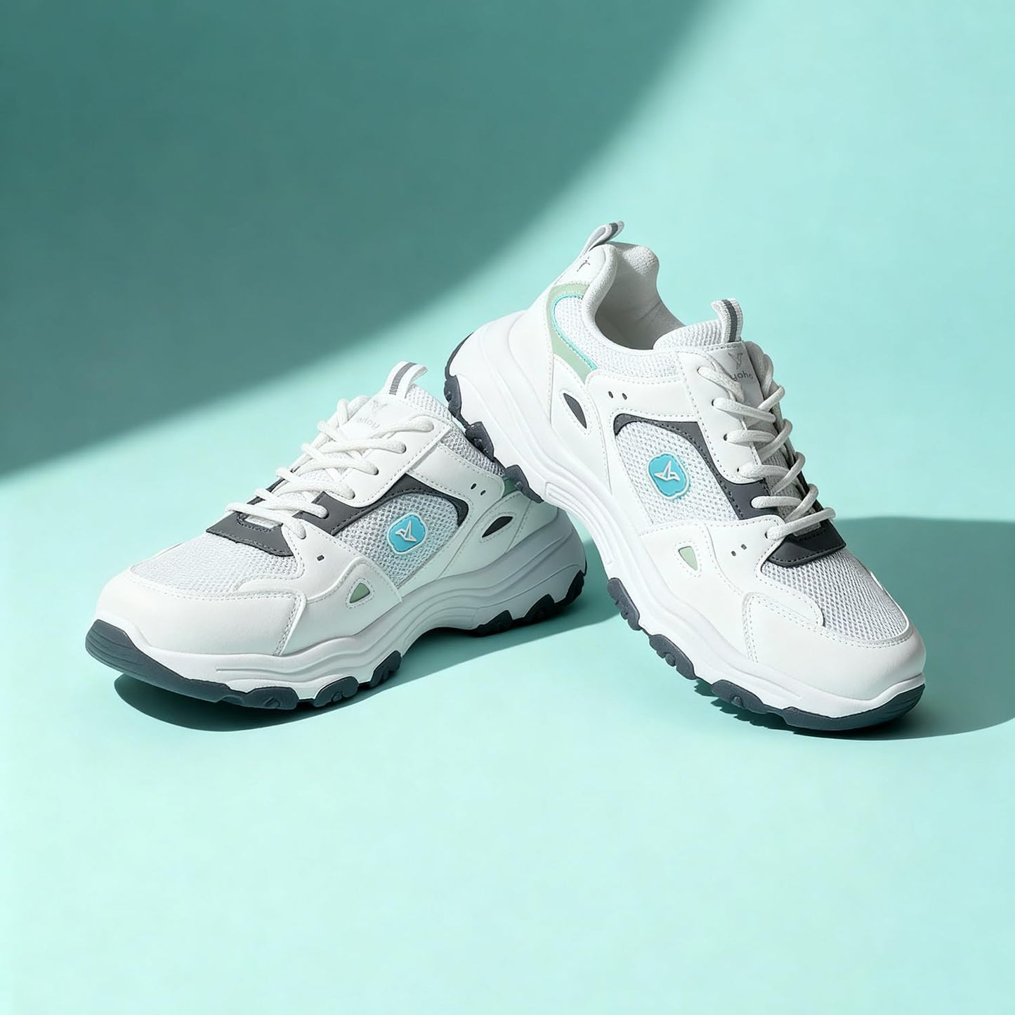 YOHO Tempo 0920 Sneakers for Women | Fashionable & Stylish Casual Look Sneaker, Breathable Mesh Comfort, Shock-Absorbing Cushioning, Durable Grip Sole, All-Day Ease | IceLatteMint - UK 8
