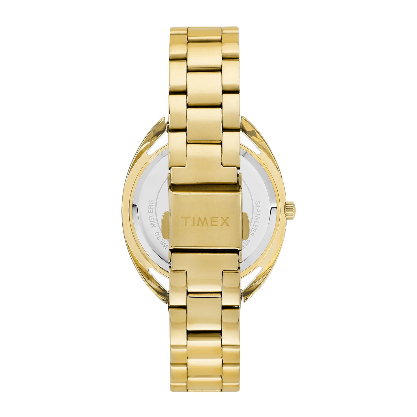 TIMEX Analog Watch for Women with Green Dial & Gold Stainless Steel Bracelet Band - Water Resistant Women's Wrist Watches -TWEL231SMU03