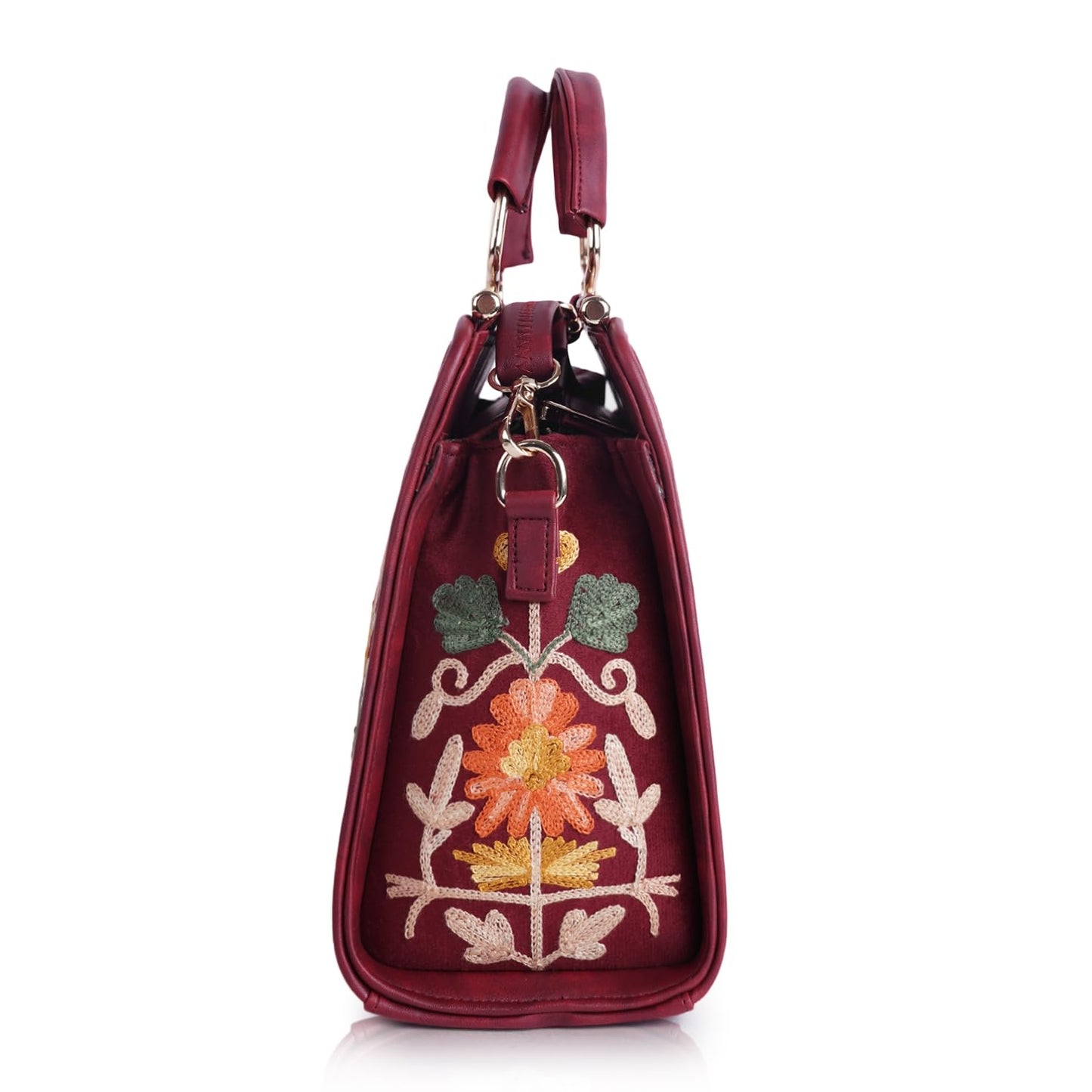 EVEDA Womens Synthetic Leather Stylish Trendy Design Shoulder Crossbody Hobo Handbag, Maroon