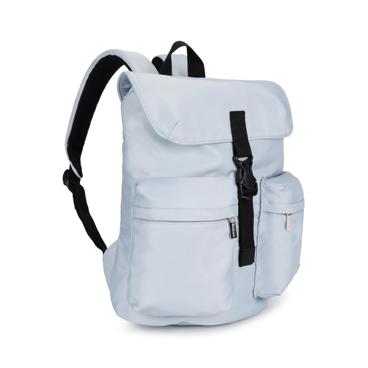 Fastrack Nylon Backpack for Women | Stylish College & Travel Bag with Buckle Closure | 2 Front Zipper Pockets | Lightweight & Durable Casual Backpack