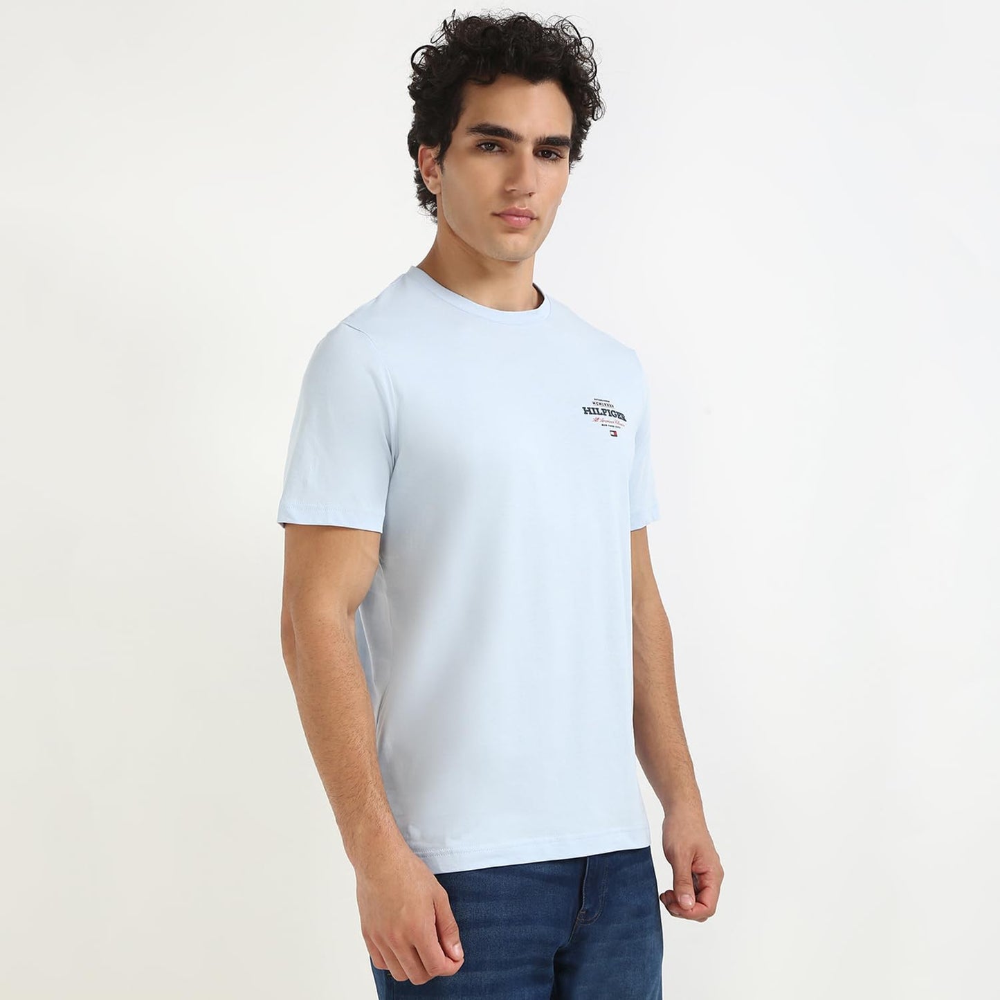 Tommy Hilfiger Mens Blue Color T-Shirt (XS)