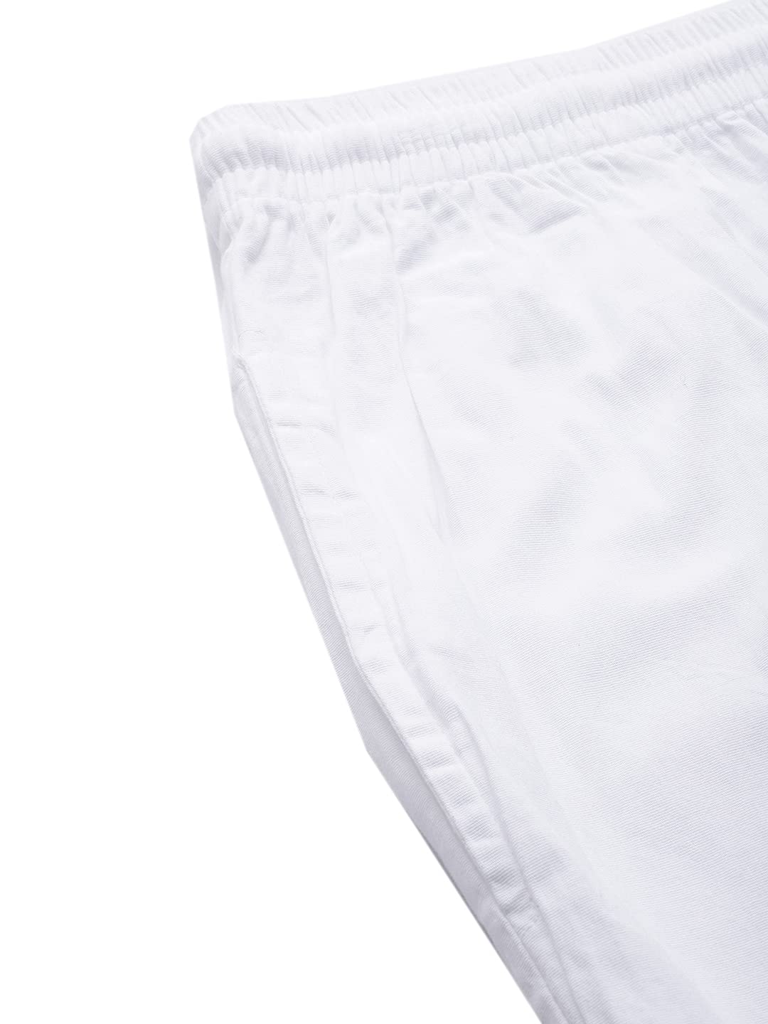 Ada Hand Embroidered Lucknowi Chikankari Straight White Cotton Palazzo Pant Trouser for Womens A711127 (2XL)