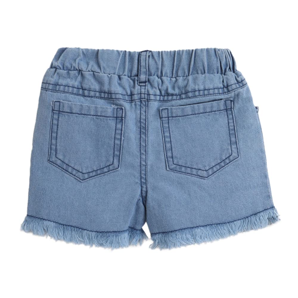 Hopscotch Girls Stripe Print BlouseShorts Set In Multi Color for Ages 9-12 Months