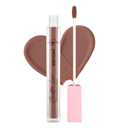 Shryoan Butter Luxe Satin Matte Liquid Lipstick | Ultra Pigmented, Long-Lasting, Non-Transfer Formula, Smooth Lip Color, Weightless Finish, Silky Matte Finish (6ml) (Shade-13, Shade-13)