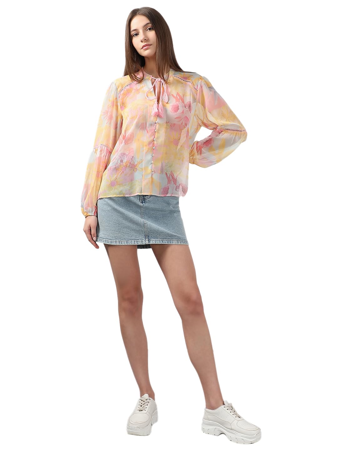 VERO MODA Women's Regular Fit Yellow Top