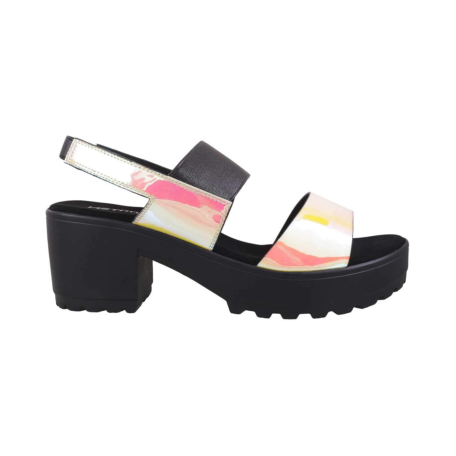 Metro Women Orange Sandals - SaumyasStore