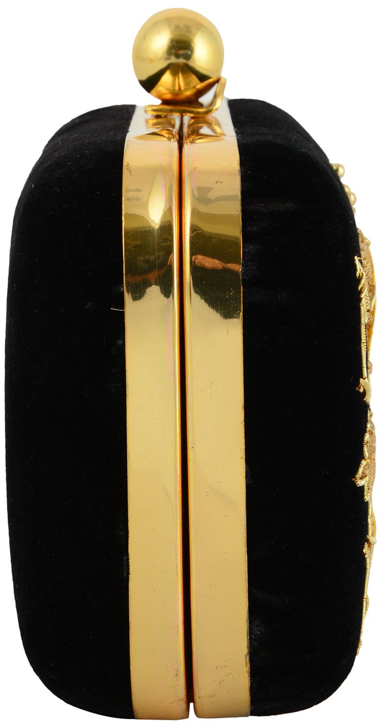 DUCHESS Women's Clutch with Clutch (multicolour) (000498BG/Black/7/4 Inches)