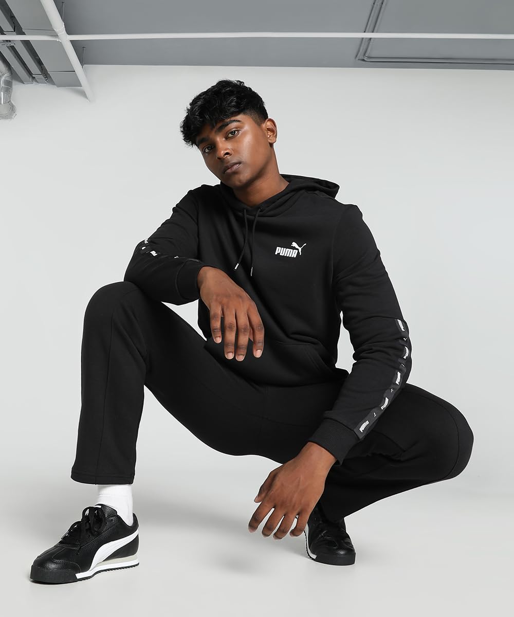 Puma Men's Cotton Hooded Neck Regular Fit Sweatshirt (687265_Black (X_Large)