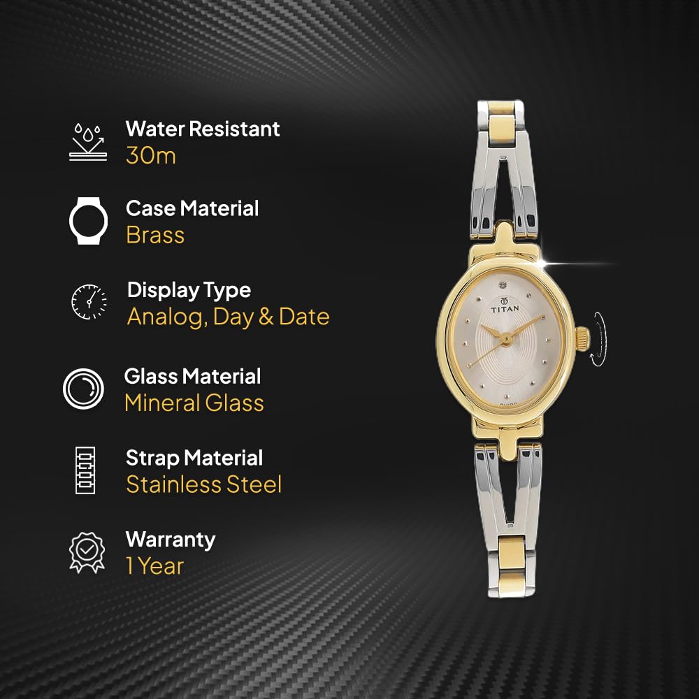 Titan Karishma Revive Analog Silver Dial Women's Watch NM2594BM01 / NL2594BM01