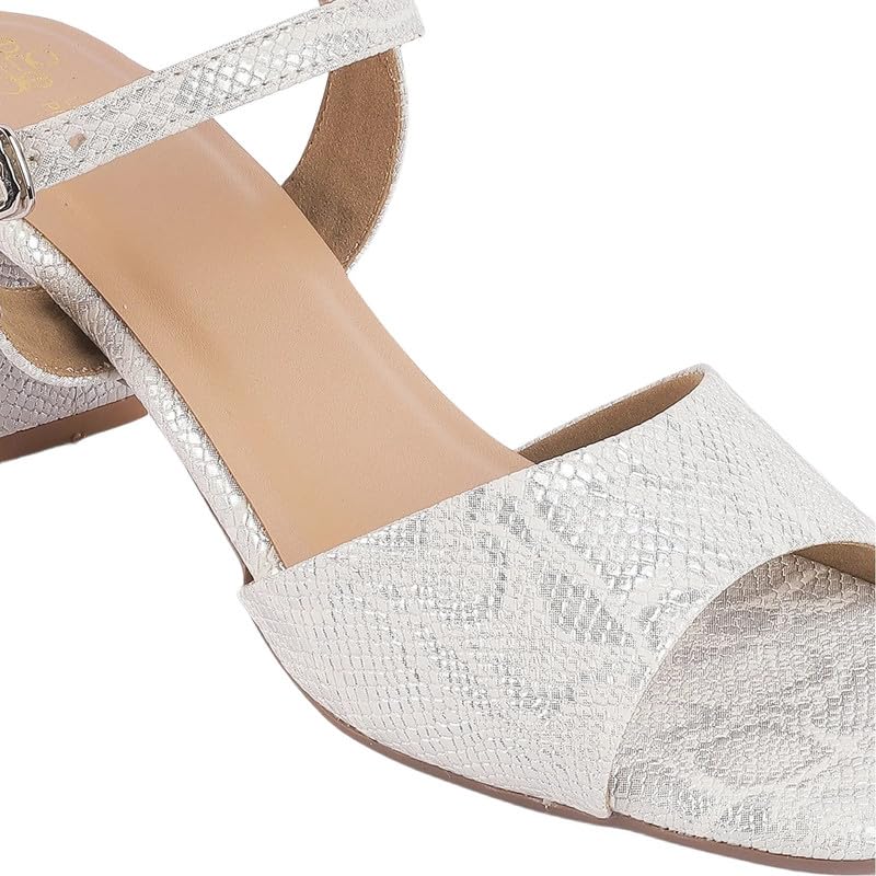 tresmode Sanrep White Women's Dress Block Heel Sandals in Size 3 UK / 36 EU