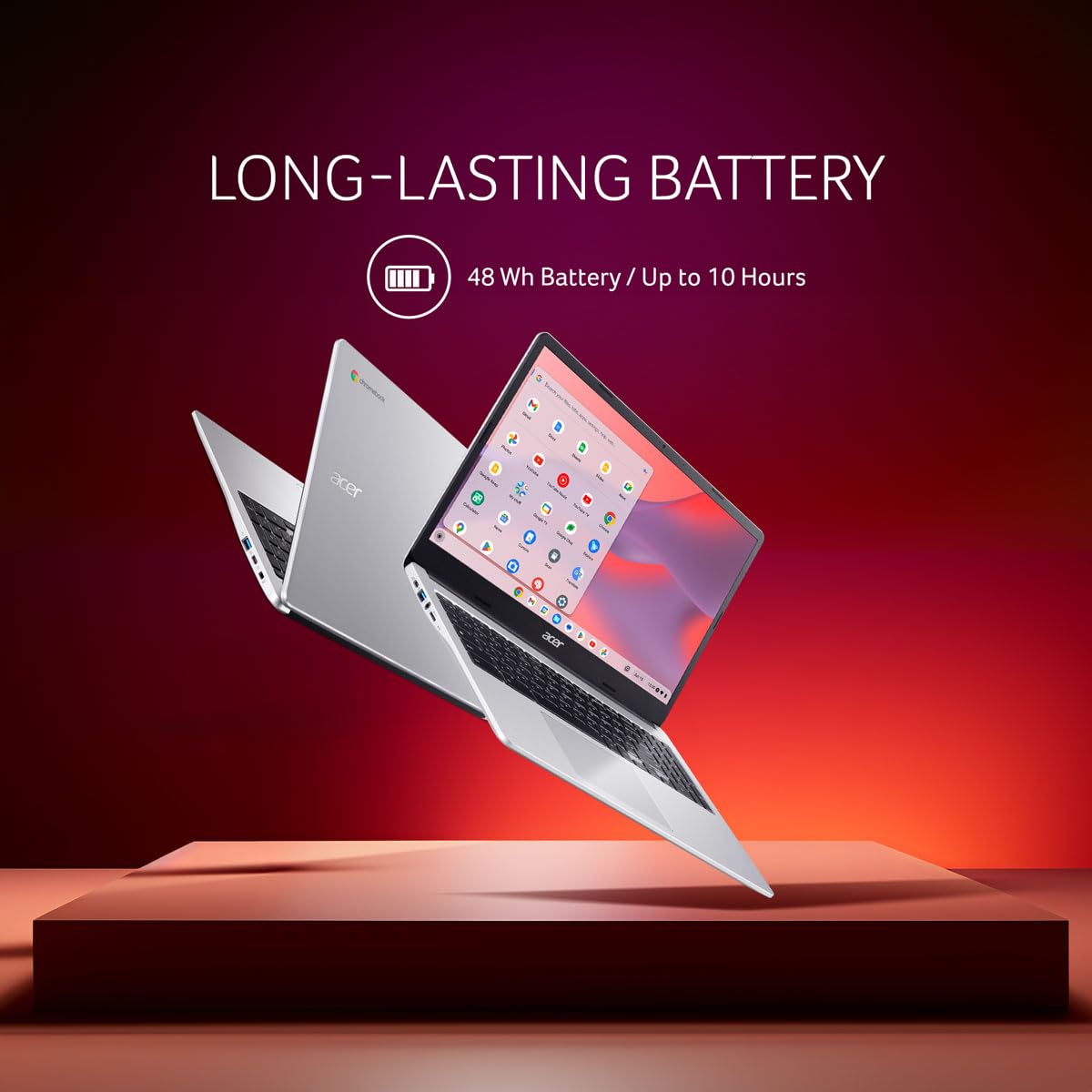 Acer Chromebook, Intel Celeron N4500, 8GB RAM, 128GB Storage, Full HD, 15.6"/39.6cm, Chrome OS, Silver, 1.6KG, CB315-4H, WiFi 6,3 Months Google One AI Premium Plan& 2TB Cloud Storage AI Powered Laptop