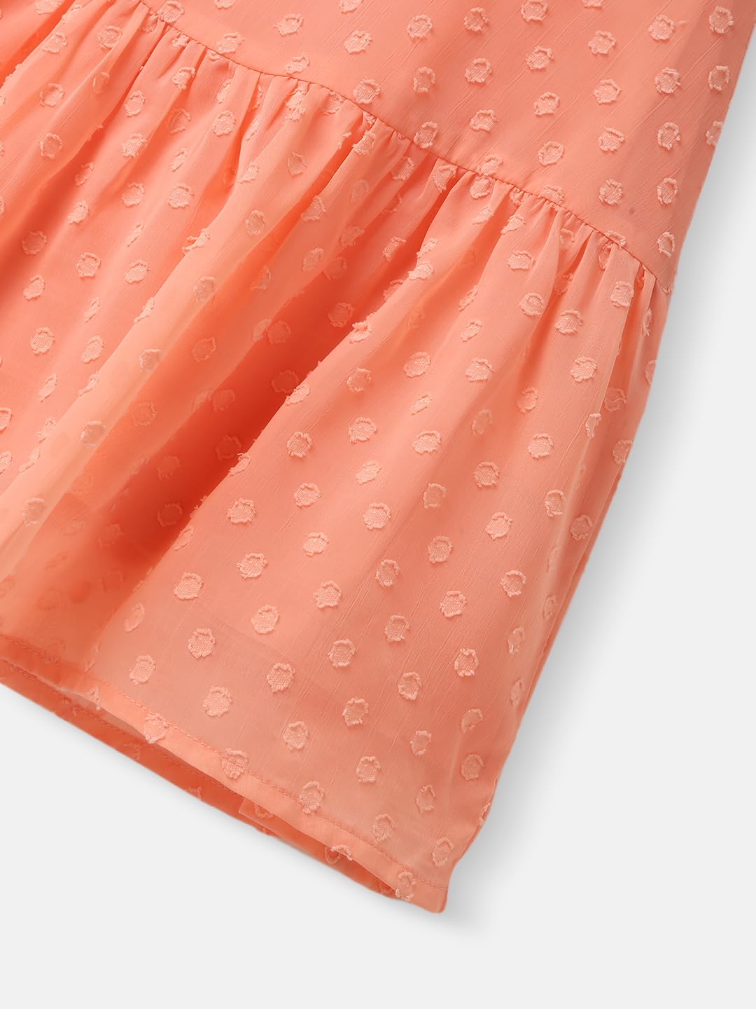 nauti nati Girl's Chiffon Modern Above The Knee Casual Dress