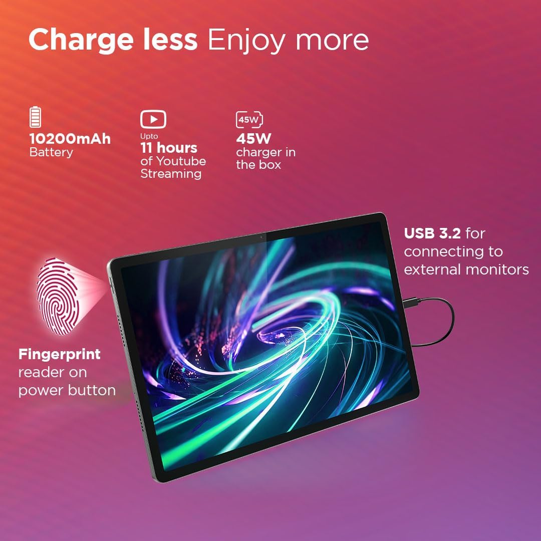 Lenovo {Smartchoice} Idea Tab Pro with Pen Plus & Keyboard|12.7" 3K Display|144 Hz Refresh|12 GB RAM, 256 GB ROM| AI-Enabled| MediaTek Dimensity 8300|4 JBL Speakers|10200 mAh Battery with 45 W Charger
