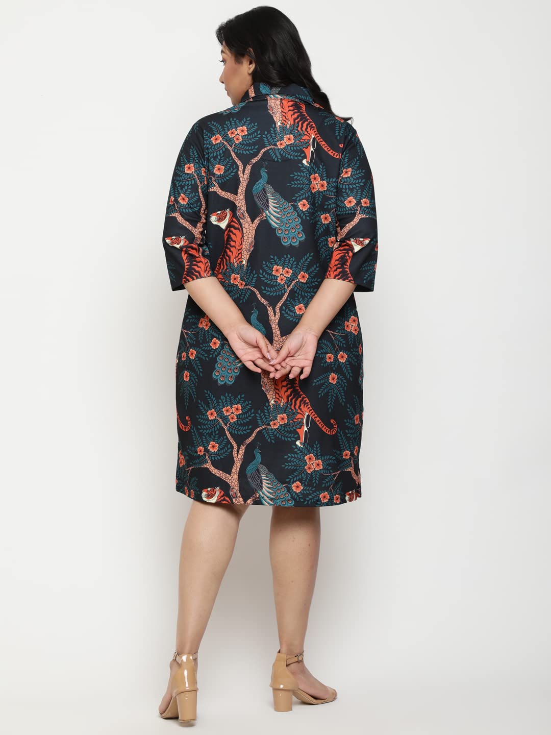 AMYDUS Plus Size Shirt Dress for Women | Smart Straight Fit | Collared Neck | Sweat Absorbing | XL to 9 XL Polo Dresses for Women