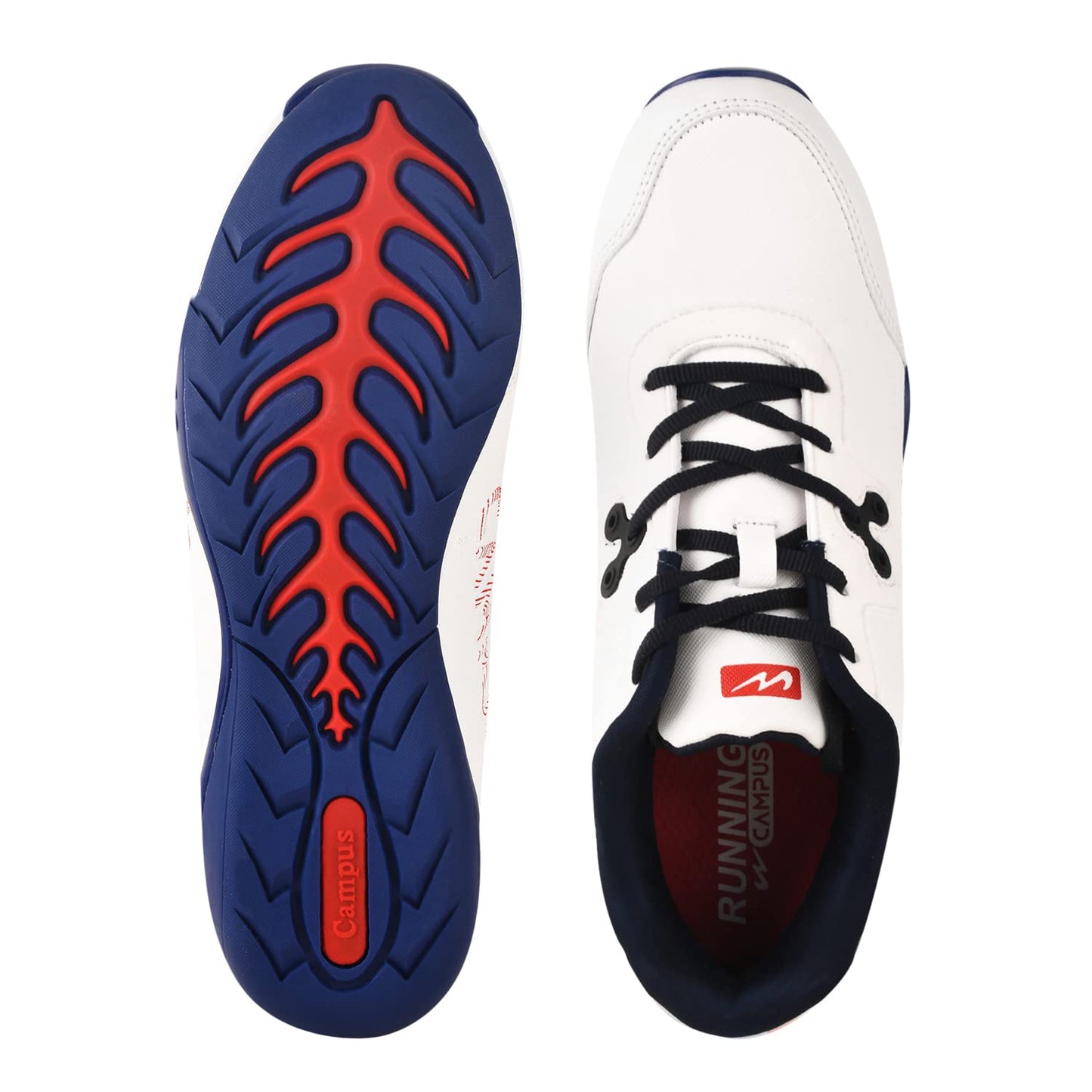 Campus Men Camp ZYLON Sneakers WHT/BLU - 8UK/India, White