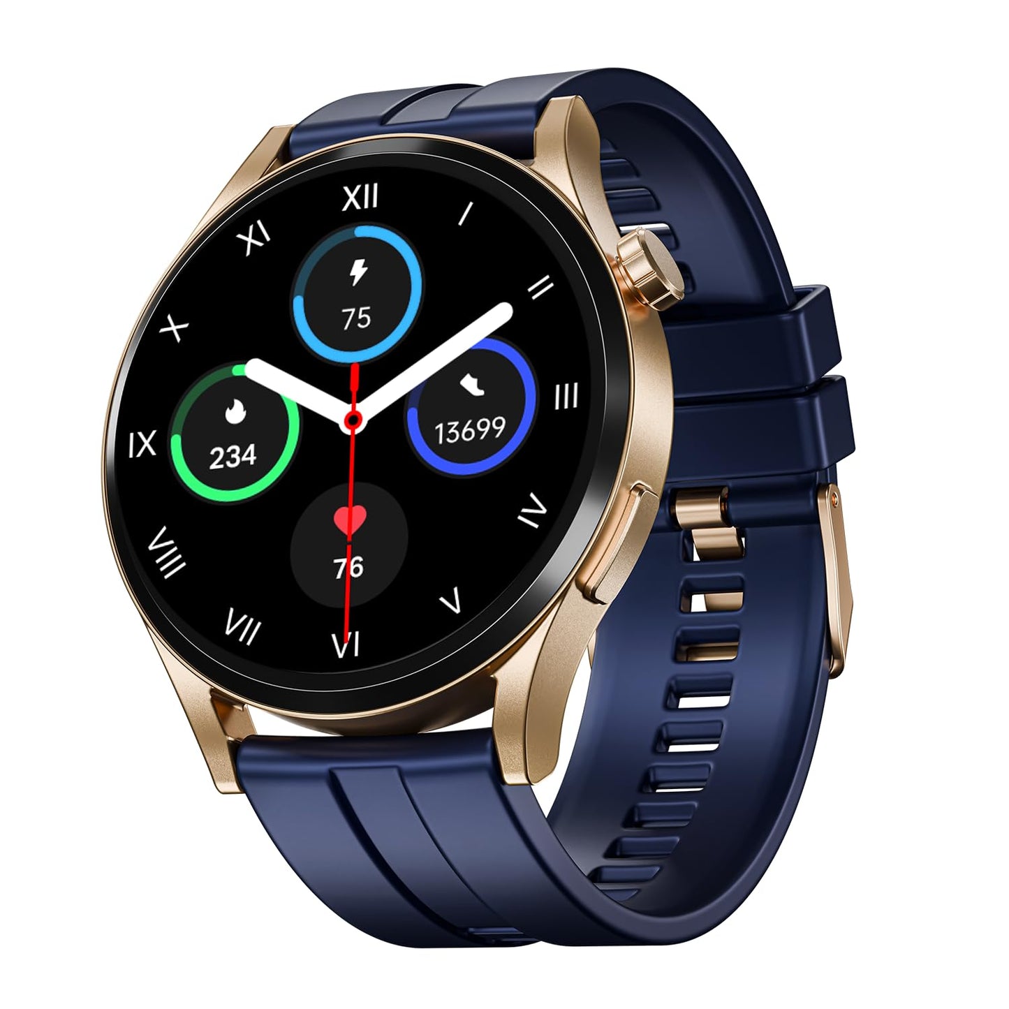 boAt Chrome Horizon, Video Watch Faces, 1.51” AMOLED Display, HRV & VO2 Max, Auto-Activity Detection, ASAP Charge, Advanced Bluetooth Calling, IP68, Heart Rate & SpO2 Monitor Smart Watch(Royal Blue)