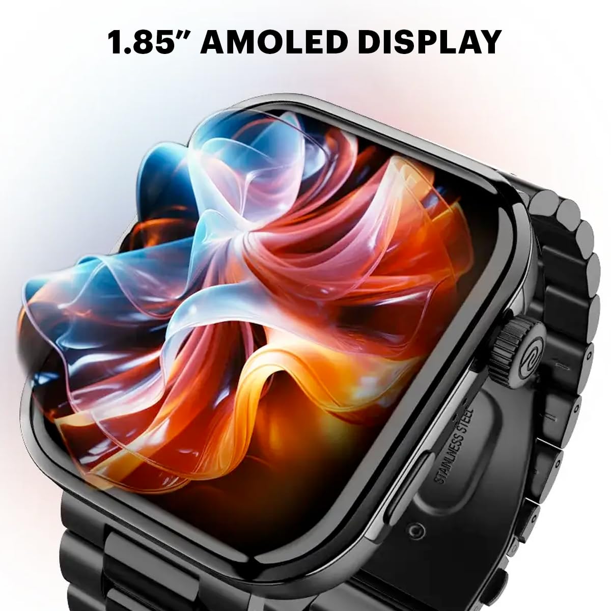 Noise Colorfit Pro 5 Smart Watch 1.85" AMOLED Display, BT Calling, New DIY Watch Faces, Smart Dock Design, Emergency SOS Tech, Emoji Support, 5X Faster Data Transfer, Instacharge?? (Starlight Gold)