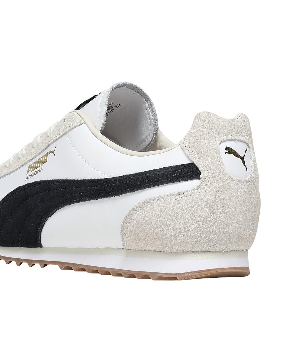 PUMA , Unisex-Adult, Arizona Retro, White-Black, Sneaker, 11UK, (40235302)