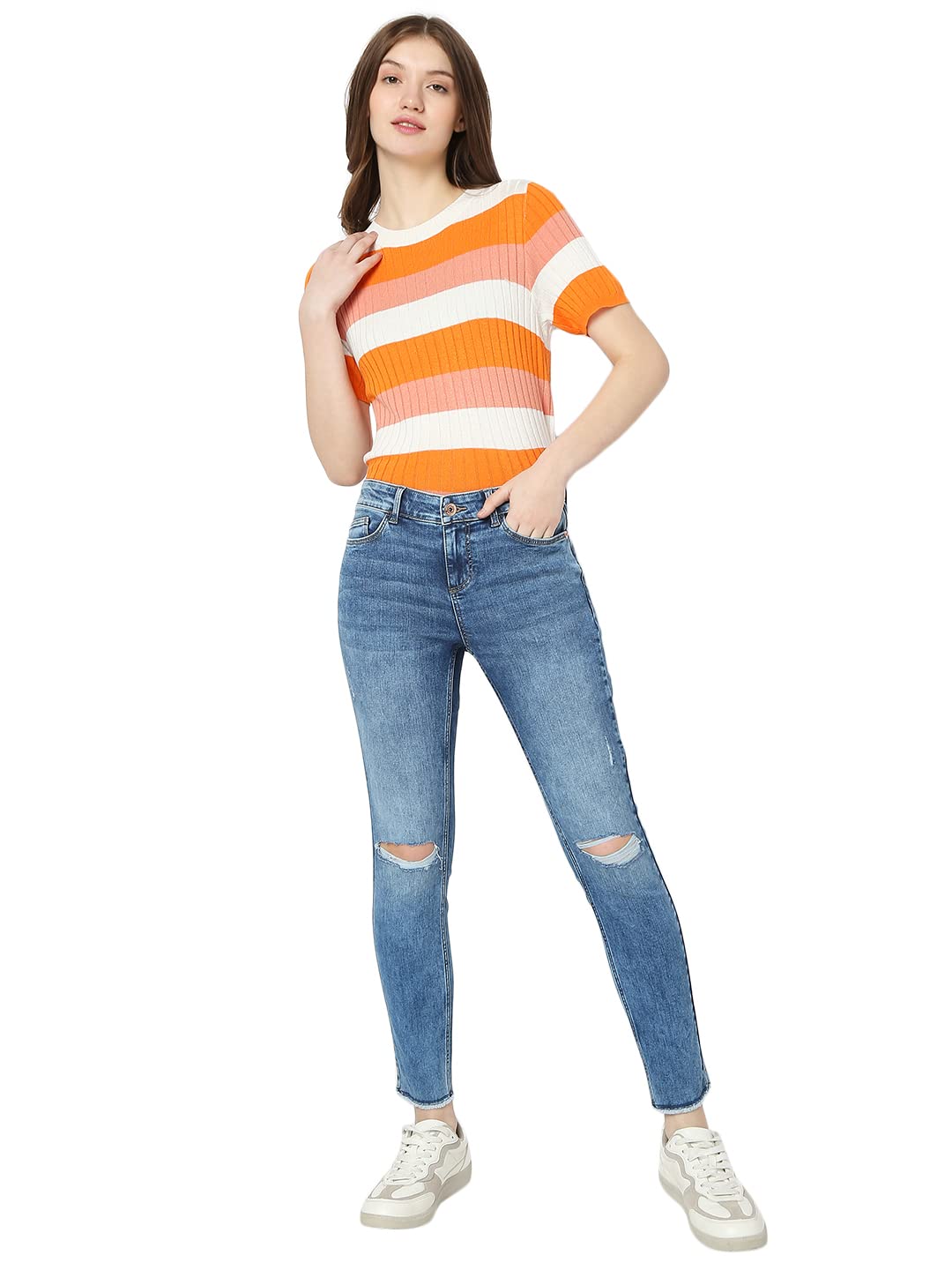VERO MODA Skinny fit Jeans (245199101_Medium Blue Denim_31_)