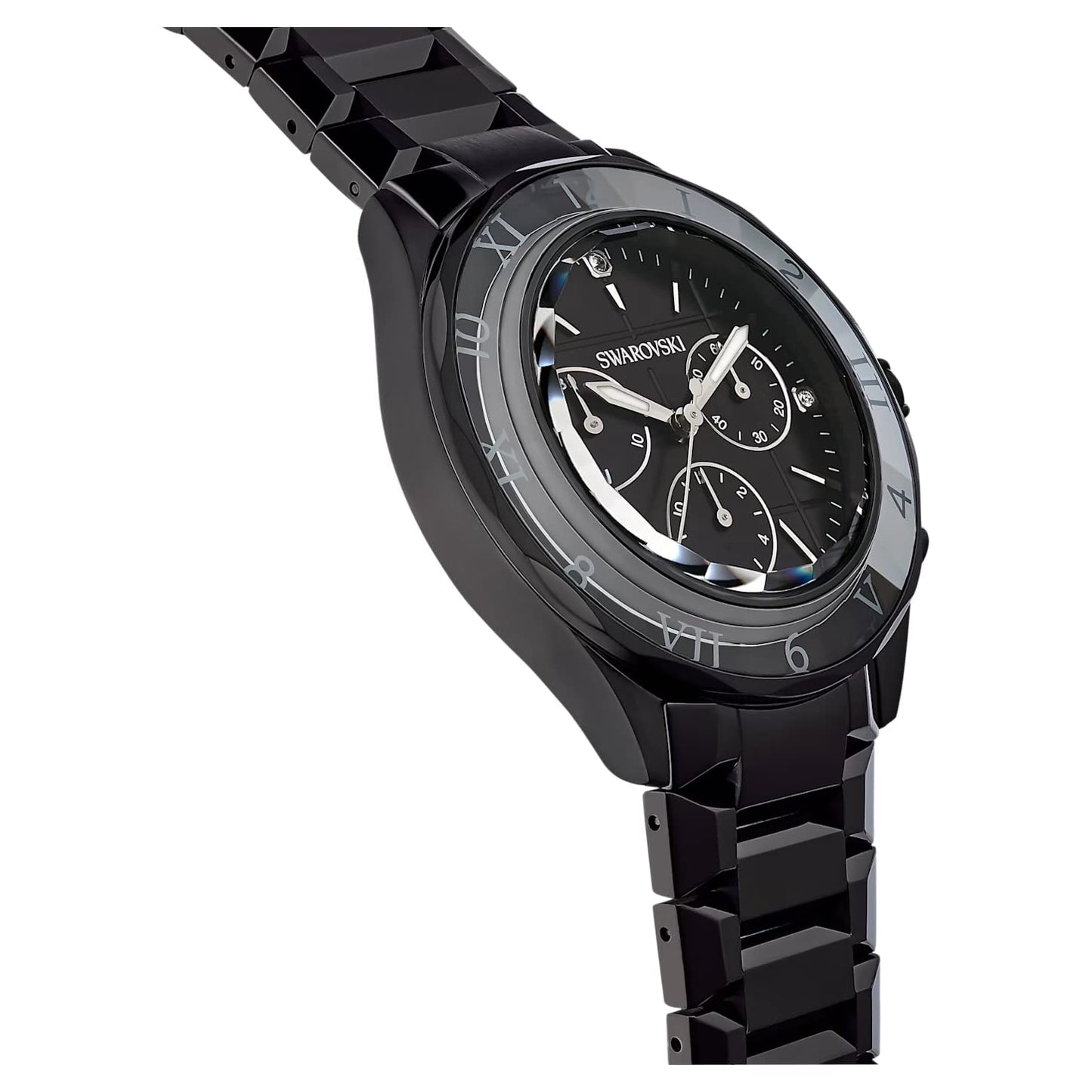 Swarovski Watch, Swiss Made, Metal Bracelet, Black, Black Finish 5641393