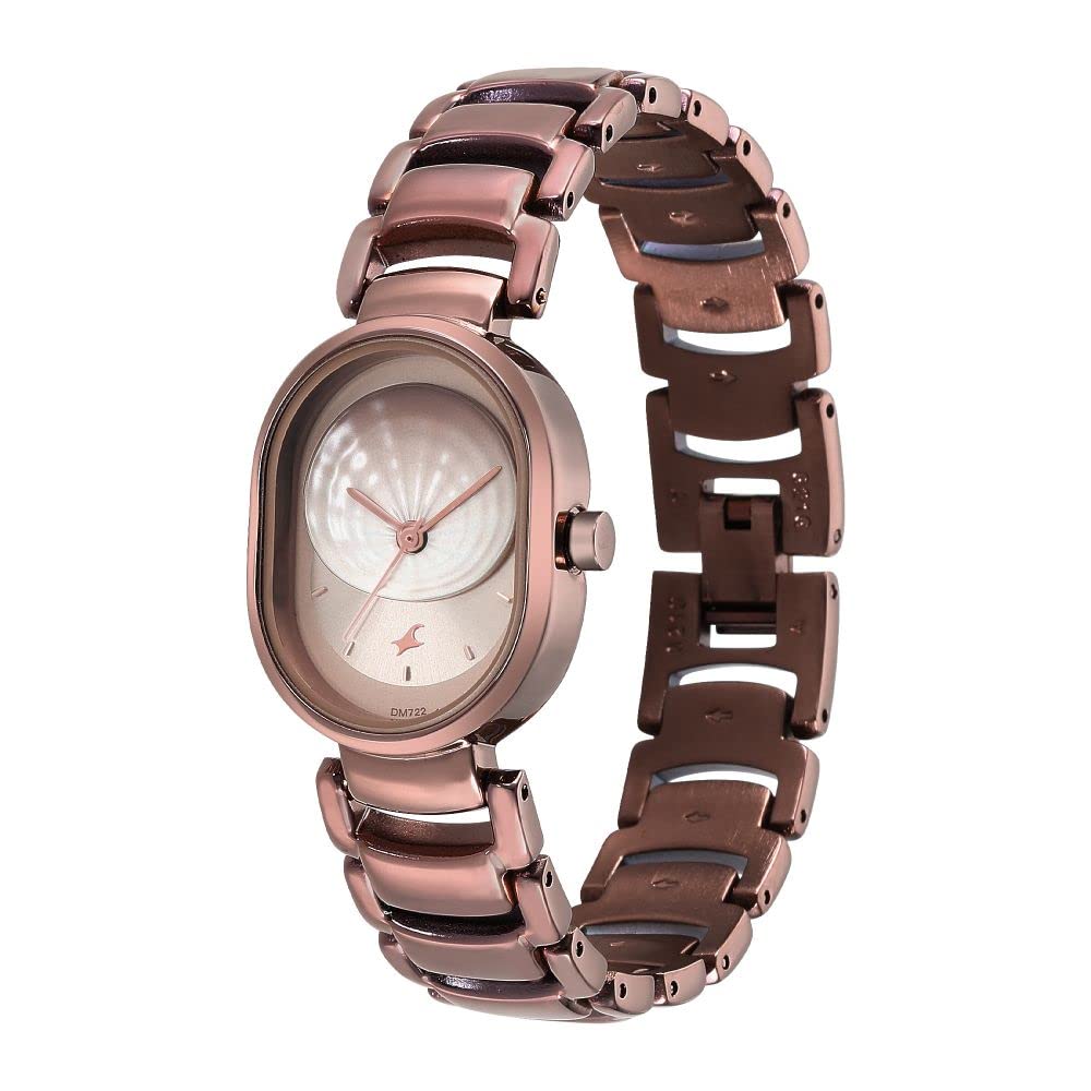 Fastrack Uptown Retreat Quartz Analog Brown Dial Metal Strap Watch for Girls-NS6274QM01/NT6274QM01