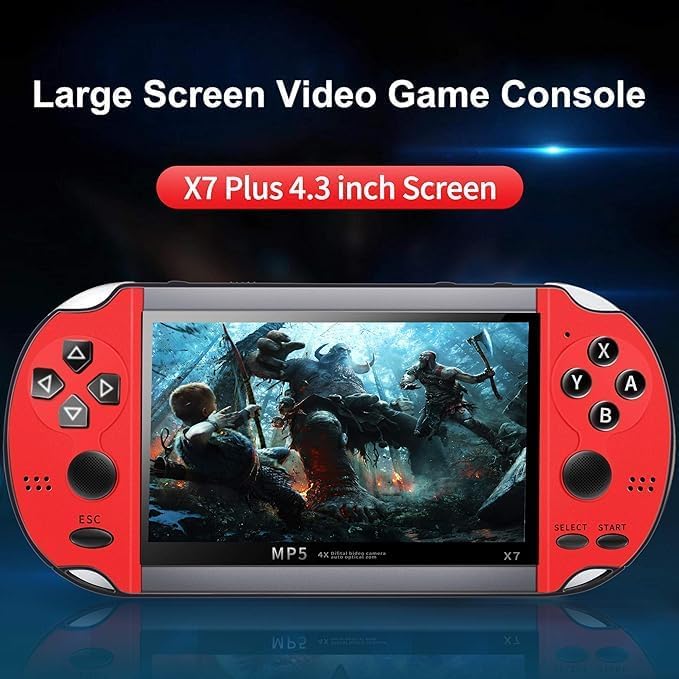 Drumstone (𝐁𝐔𝐘 𝟏 𝐆𝐄𝐓 𝟏 𝐒𝐩𝐞𝐜𝐢𝐚𝐥 𝟏𝟓 𝐘𝐞𝐚𝐫𝐬 𝐖𝐚𝐫𝐫𝐚𝐧𝐭𝐲 X7 Plus 4.3'' Retro Game Console – 8GB, 20,000+ Games, HD Screen, Portable with Dual Joysticks & Free Warranty