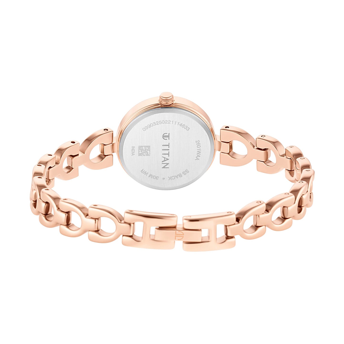 Titan Metal Analog Brown Dial Women's Watch-2601Wm04/Np2601Wm04, Band Color-Gold