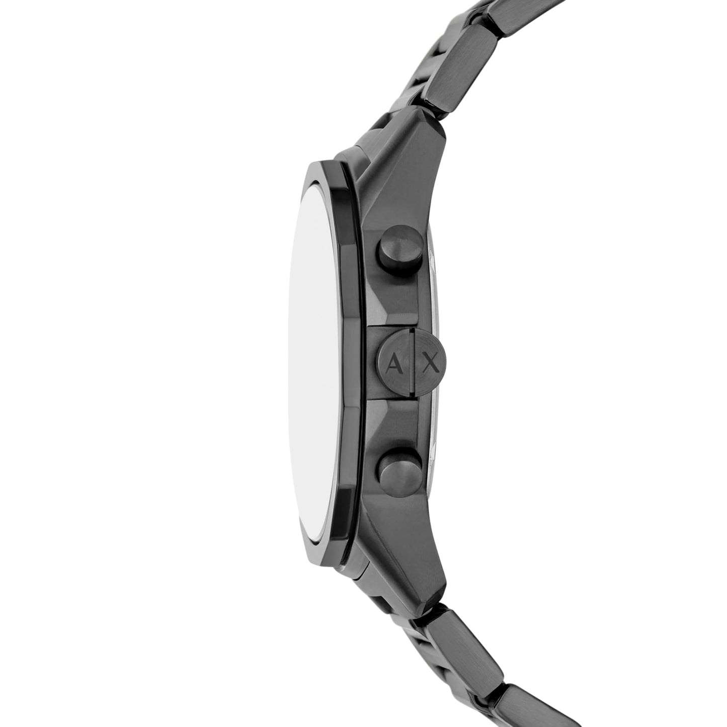 Armani Exchange Stainless Steel Analog Black Dial Men's Watch-Ax1765, Band Color:Gray