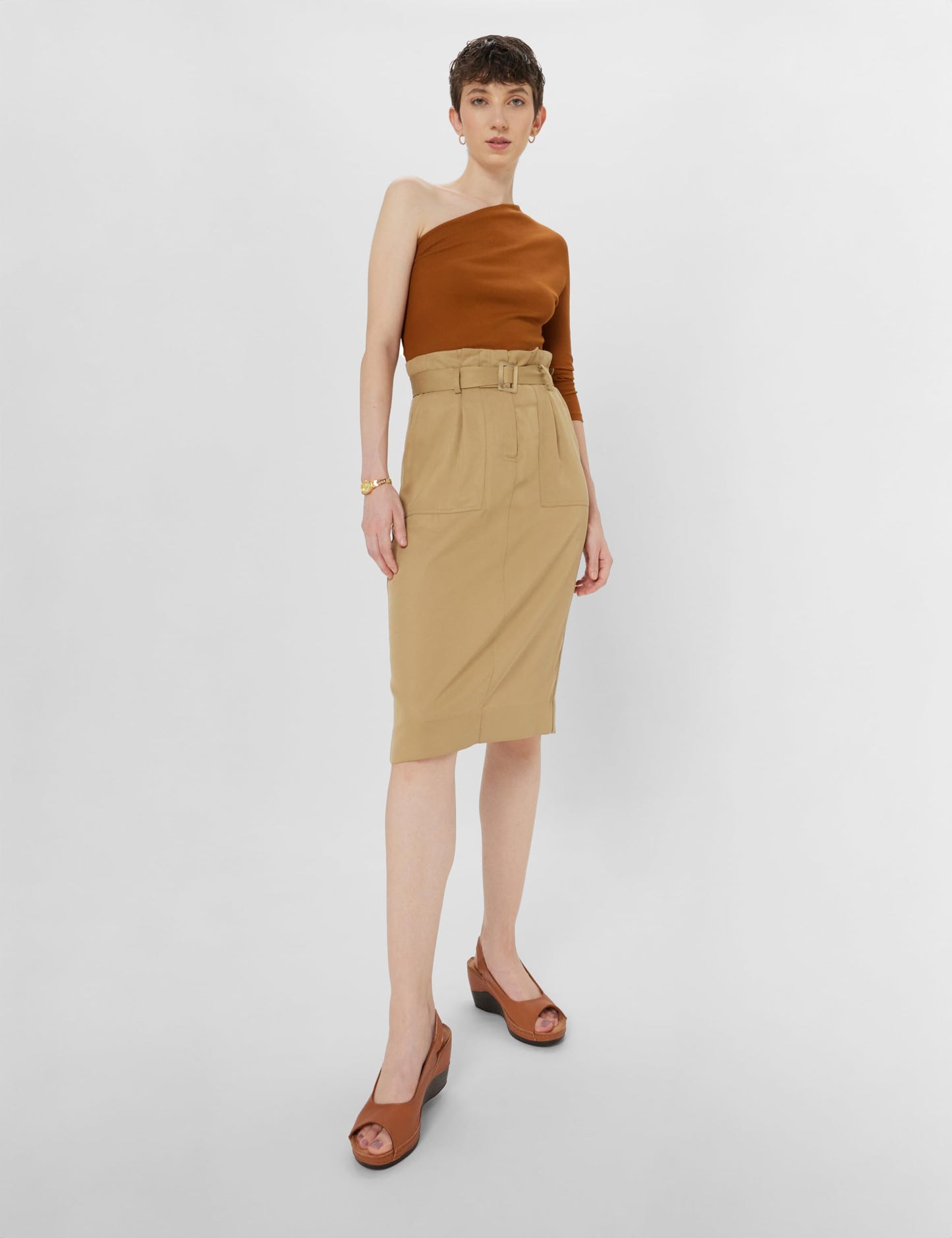 Woodland Women's Cognac LEATHER Ladies Sandal-7 UK (40EURO) (JF 1004)