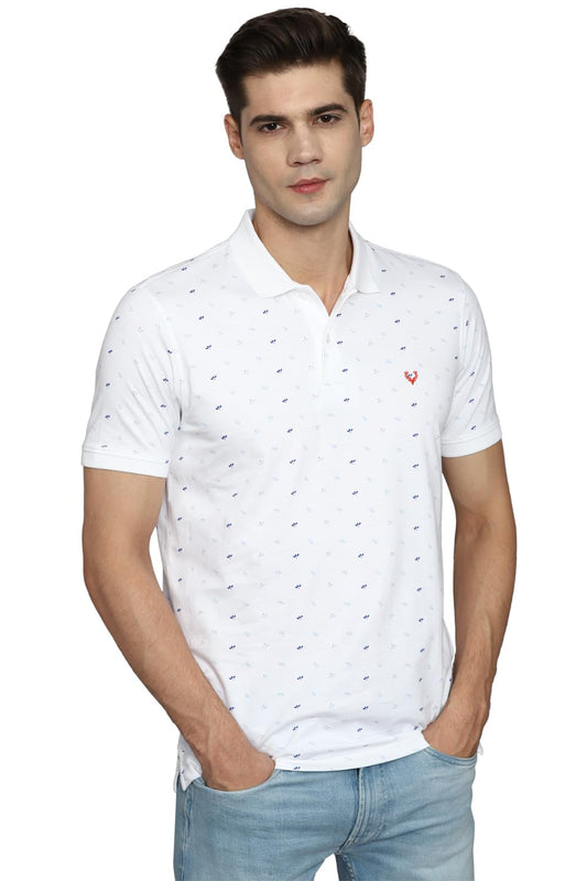 Allen Solly Cotton Men's Regular Fit T-Shirt (ASKPCURGFJ75298_White XL)
