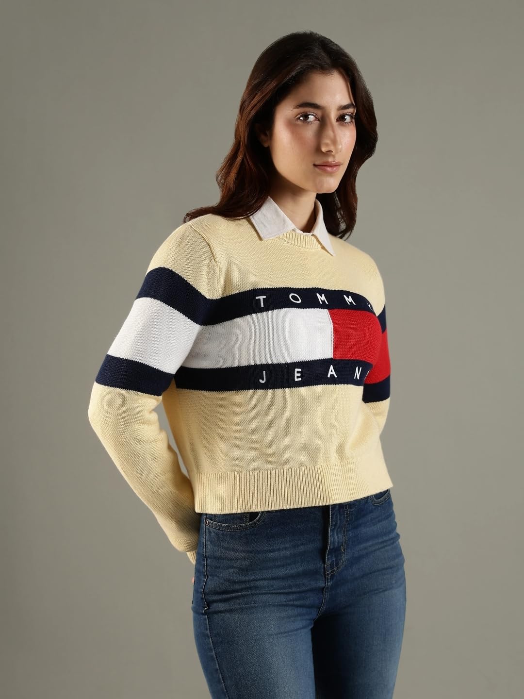 Tommy Hilfiger Relaxed Fit Cotton Crew Neck Sweater