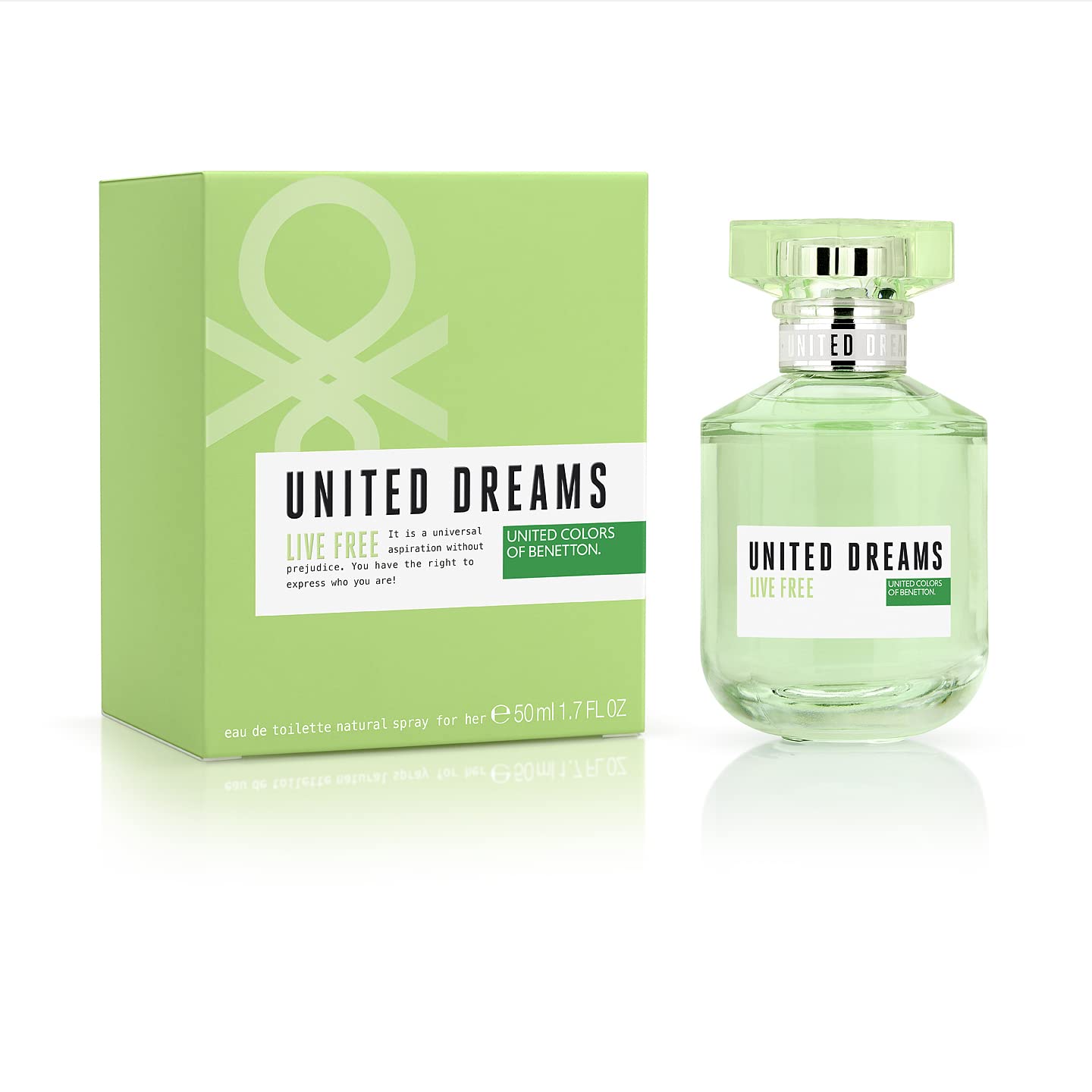 United Colors Of Benetton United Dreams Live Free Eau De Toilette For Women - 50 ml, Floral, Fruity EDT