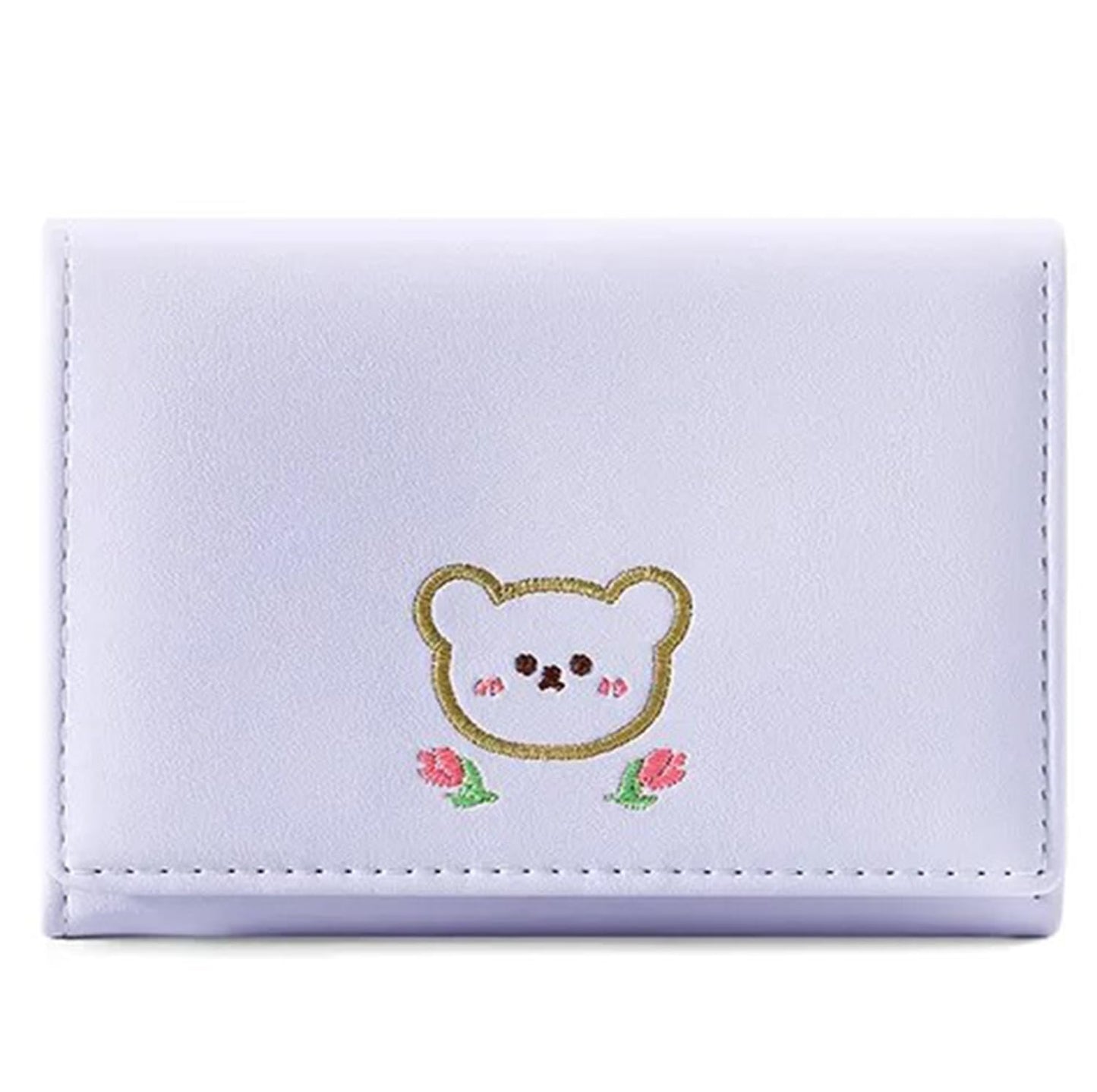 INOVERA (LABEL) Trifold Wallets for Girls, Women - Faux Leather Mini Credit Cards, Cash Holder Wallet - Small Pocket Purse (Purple)