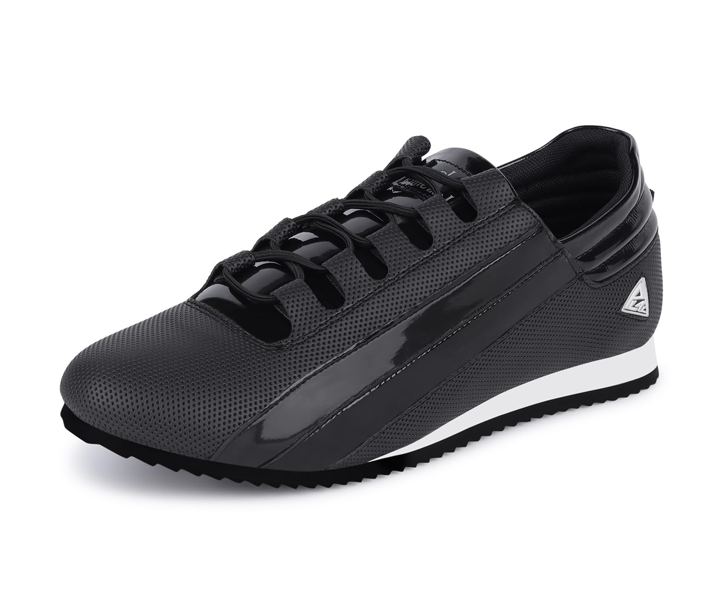 LOUIS STITCH Men’s Egyptian Black Casual Sneaker | Elastic auto Adjustable Laces Sneakers for Men | Sneakers Shoes | Comfortable and Lightweight | LSPSNK_SSJB | UK-6