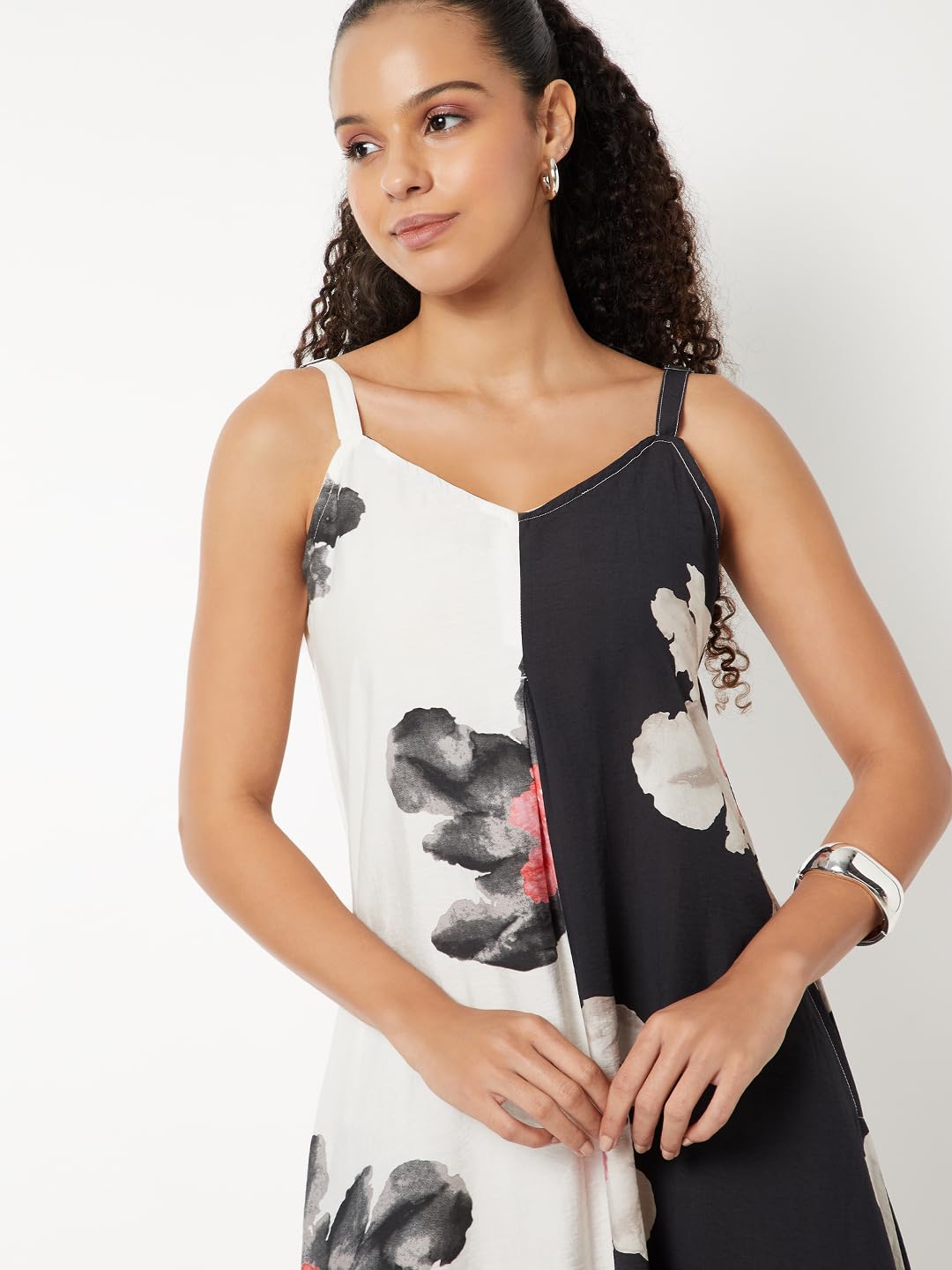 Max Women's Polyester A-Line Below The Knee Dress