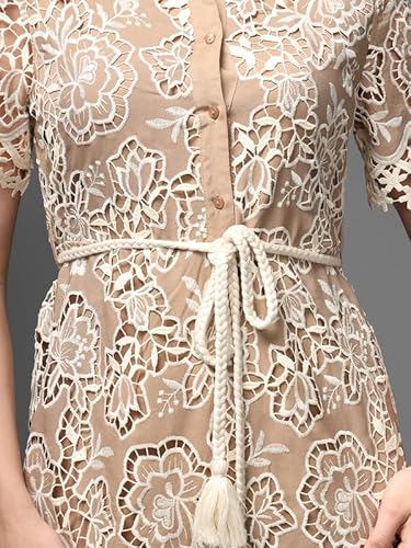Kazo Miller Mini Dress with Belt (Beige_L)