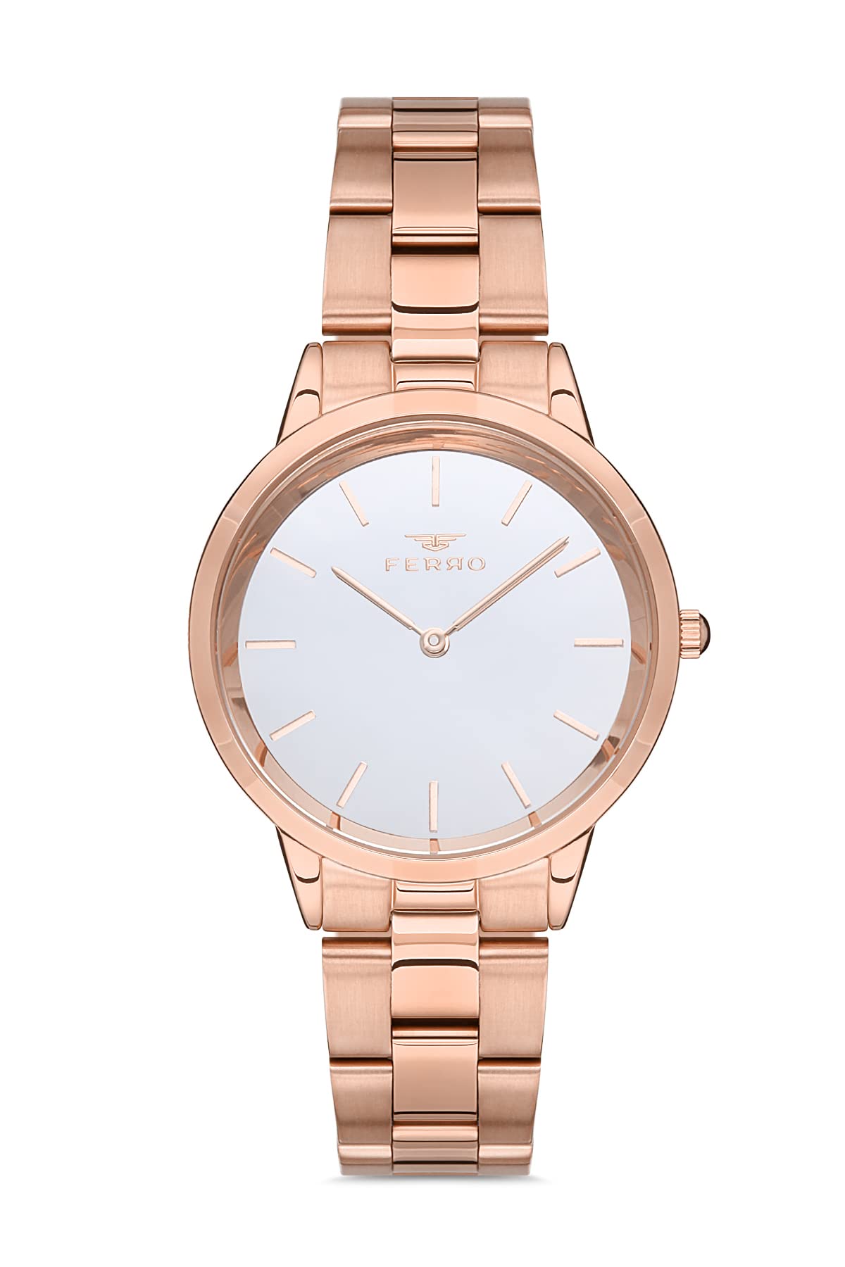 Ferro Analog Silver Dial Women's Watch-F21124A-C