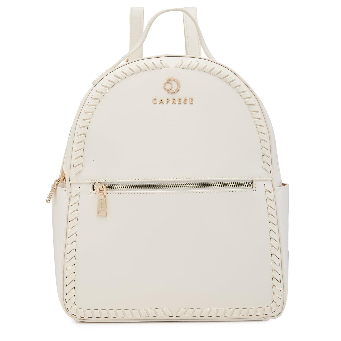 Caprese Ramani Casual Backpack, Small | Fashion Backpack for Women with Adjustable Shoulder Strap & Secure Zip Closure | for Everyday Outings and Travel | Ideal for Students, Professionals (White)
